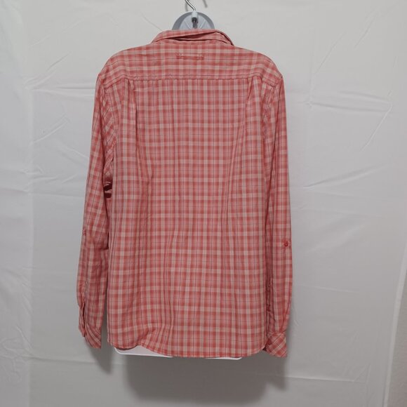 Duluth Trading womens button up shirt orange sz XL - Picture 5 of 6